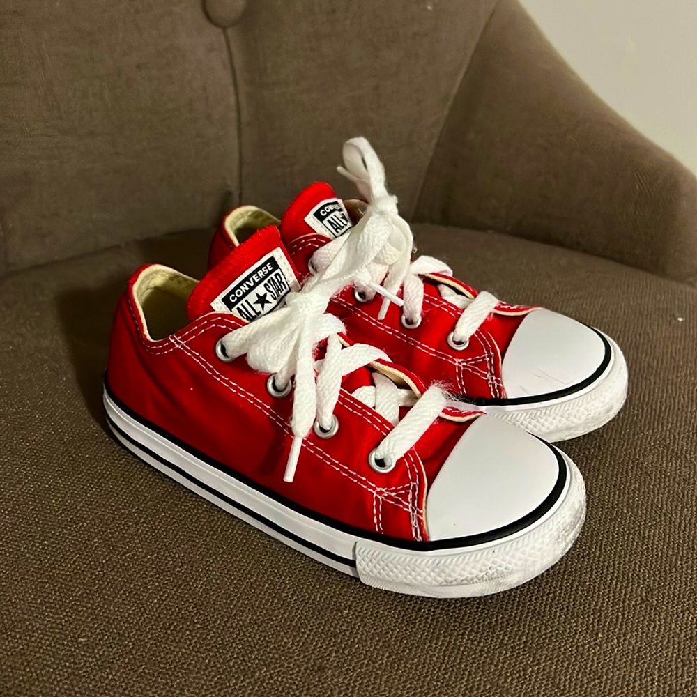 Converse red girls size 10